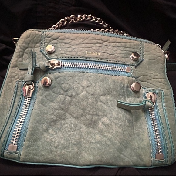 Botkier Blue / Teal Leather Logan Crossbody Bag - Picture 5 of 9